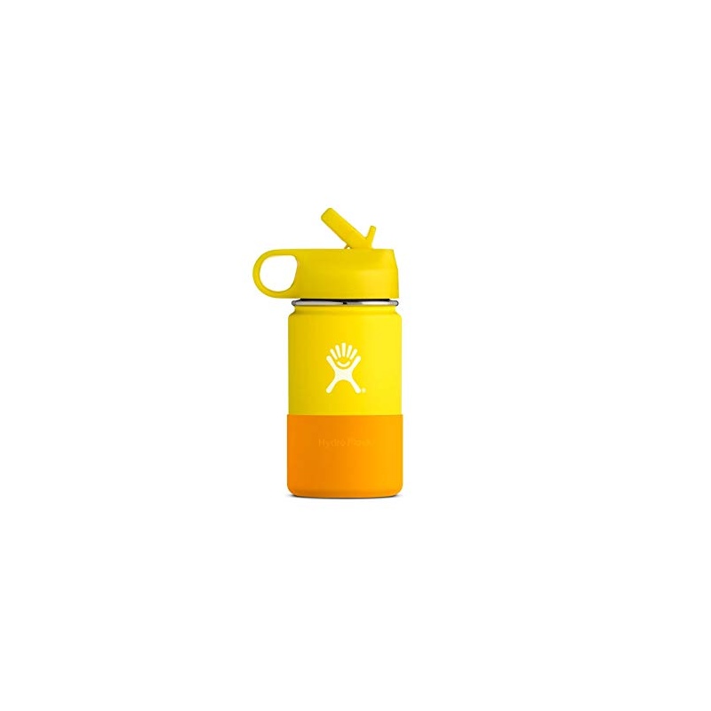 Hydroflask 12 Oz kids Wide Mouth With Straw Lid Lemon