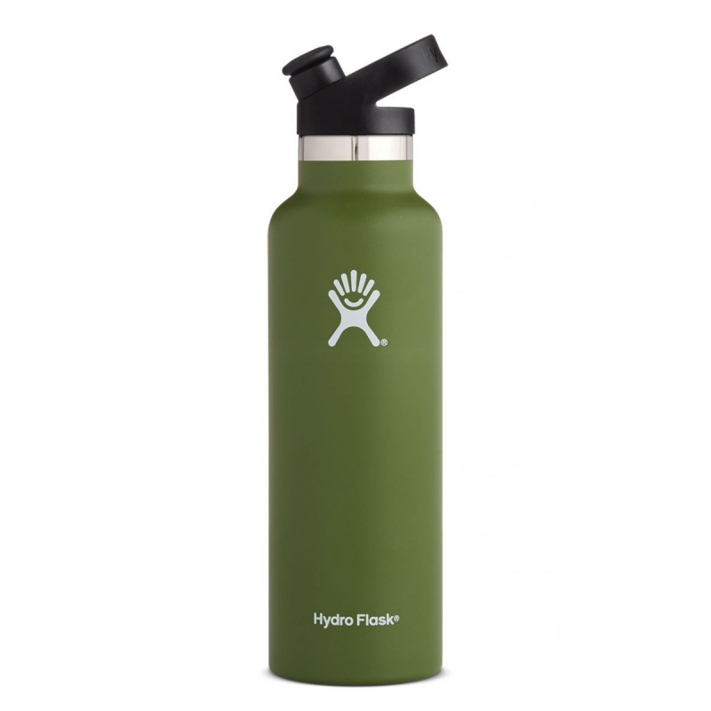 Hydro Flask 21 oz STANDARD MOUTH WITH SPORT CAP Olive