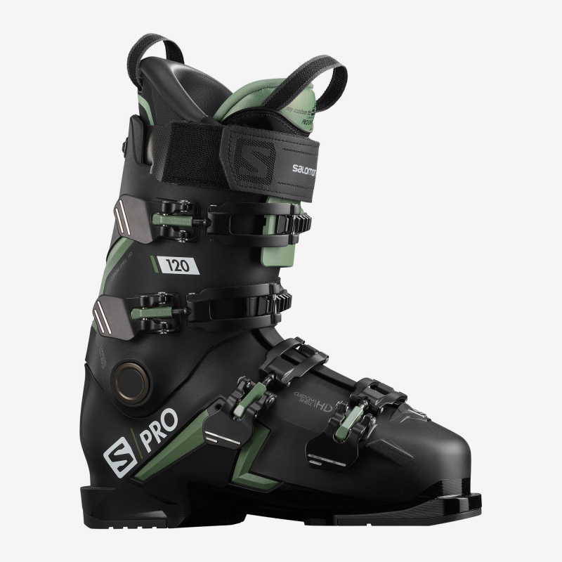 Ski boots Salomon S/PRO 120 Black / Oil Green