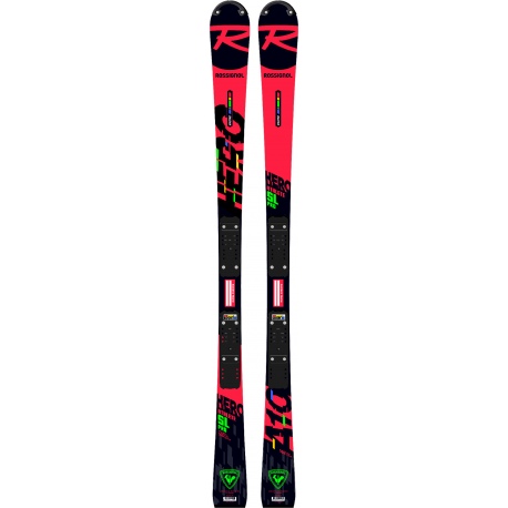 Pack de skis Rossignol HERO ATHLETE SL PRO (R21 PRO) + fixations SPX 10 GW B73 Black / Icon