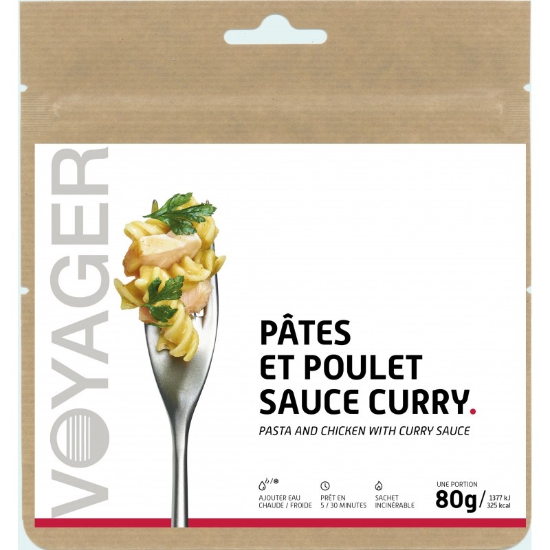 Voyager Pasta and chicken with curry sauce 80g