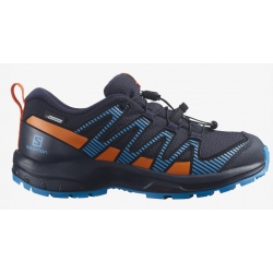 Salomon XA PRO V8 CSWP J Navy Wil/Vibrant orange/Blithe hiking boots