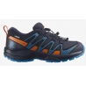 Chaussures de randonnée Salomon XA PRO V8 CSWP J Navy Wil/Vibrant orange/Blithe