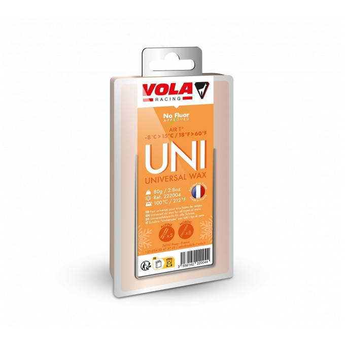Vola Fart MX-e No Fluor Bleu 80g - Cire De Glisse Pour Ski Et Snowboard Sans Fluor