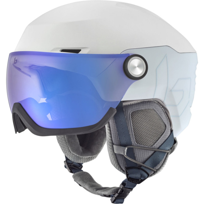 Bolle Y7 OTG Masque De Ski Snowboard Over The Glasses – Phantom+ Photochromique Polarisé Cat.1-3, Steel Blue Matte, Confort Et Vision Parfaite