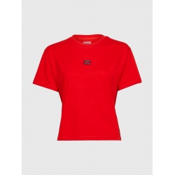 T-shirt Tommy Hilfiger TJW CLS XS BADGE TEE Deep Crimson