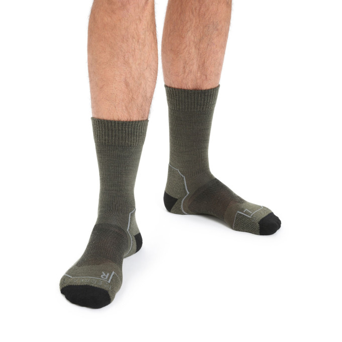 Icebreaker Merino Hike Light Crew Chaussettes pour homme, EMBER