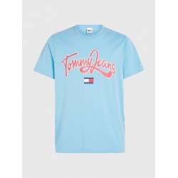 T-shirt Tommy Hilfiger TJM REG COLLEGE POP TEXT TEE Skysail