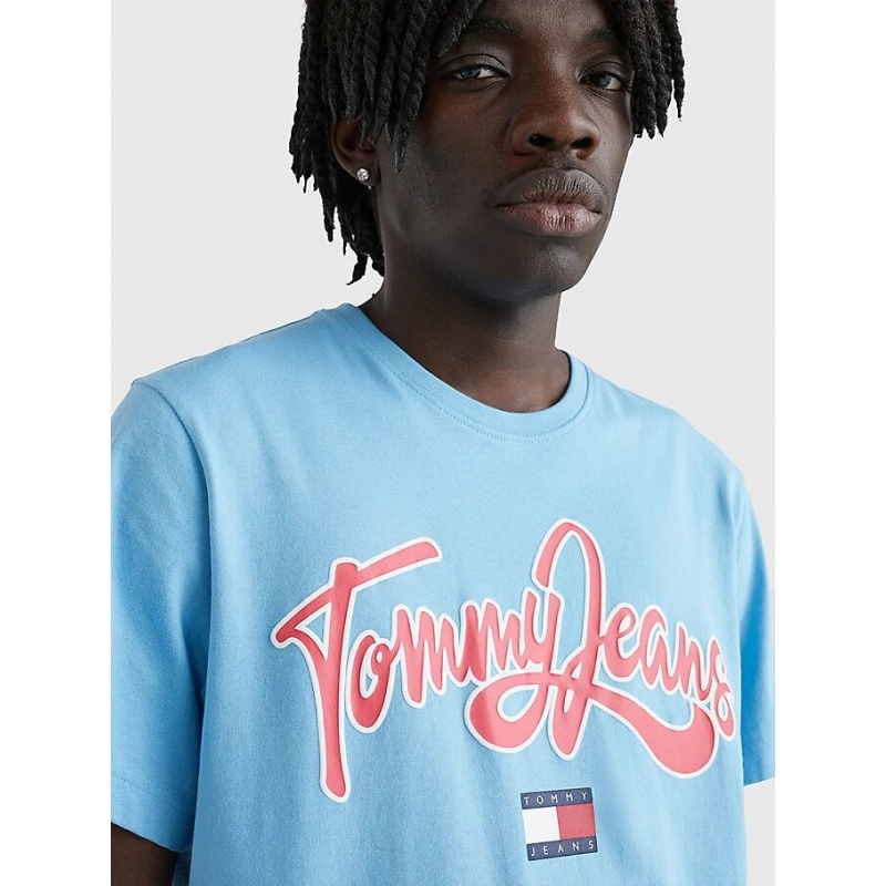 T-shirt Tommy Hilfiger TJM REG COLLEGE POP TEXT TEE Skysail