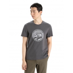 T-shirt Icebreaker Central Classic Move to Natural Mountain Monsoon