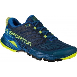 Chaussures de mountain running La Sportiva AKASHA II Storm Blue / Lime punch