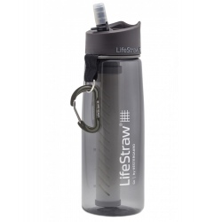 Lifestraw GO Tritan Renew Dark Grey filtered water bottle