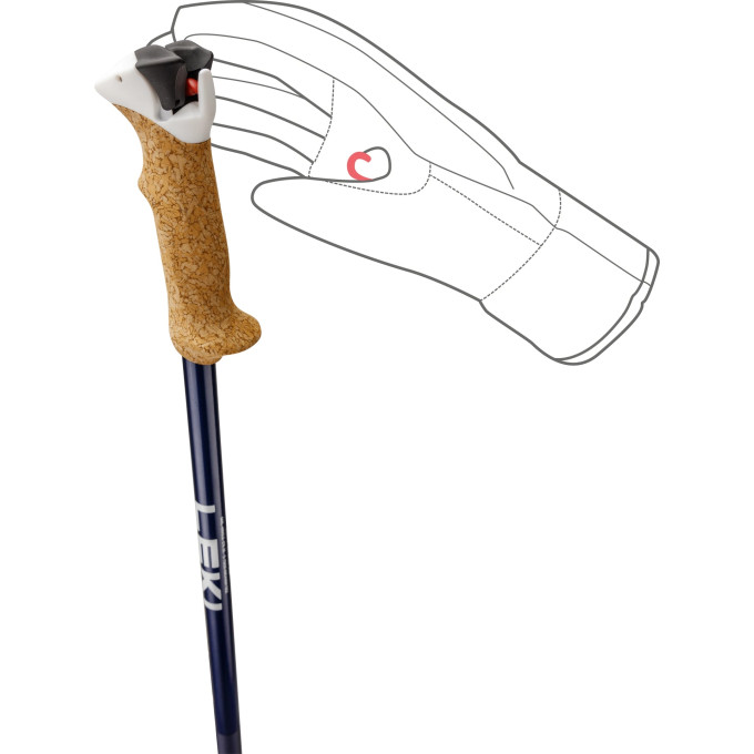 Bâtons De Ski LEKI Avec Système Shark - Boucle Rapide, Taille 7-11 - Transmission De Force Optimale